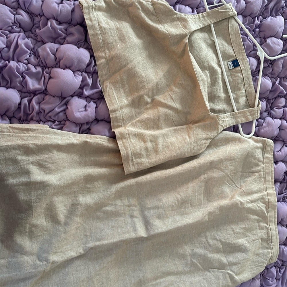 Linen maxi skirt and midi top set